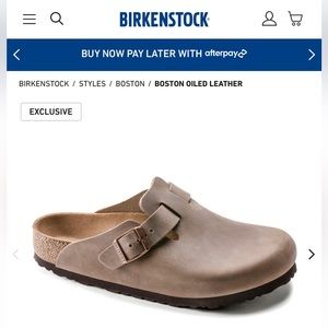 Birkenstock Boston Clog Tobacco Brown size 40 Medium/Narrow (9-9.5) NWT